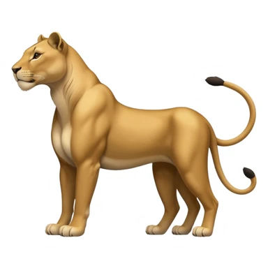a lioness's silhouette with four legs sticker