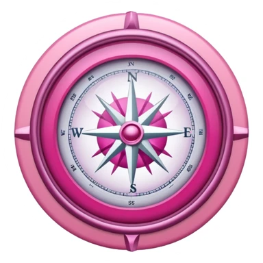 mix light pink dark pink and white girly internet compass logo sticker