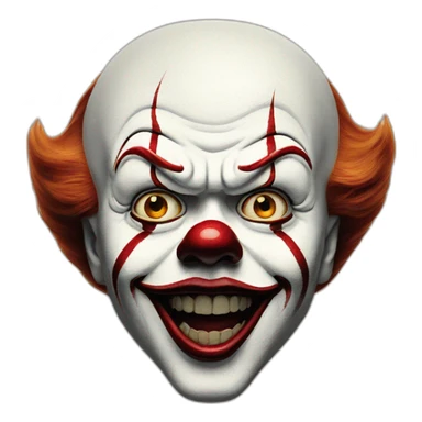 pennywise the clown face sticker