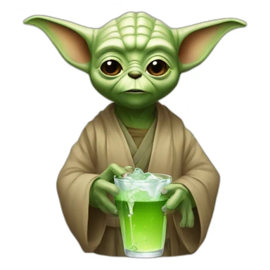 Yoda drink a bear sticker