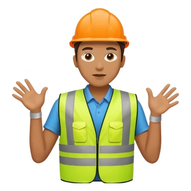 person in motion wearing a fluorescent safety vest sticker