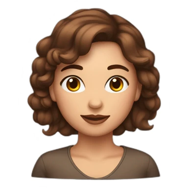 femme  cheveux brune couleur de peau métisse avec les cœurs dans les yeux sticker