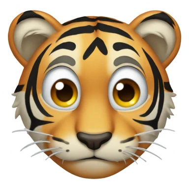 Tiger crying teardrops sticker