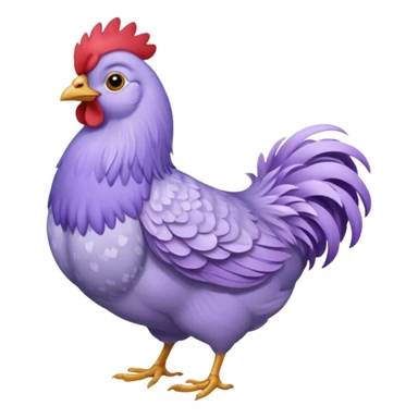 Lavender ameraucana  fluffy hen sticker