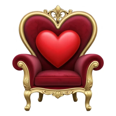 goth themed heart with a dark velvet chair sticker