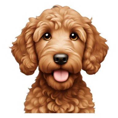 Reddish brown goldendoodle puppy sticker