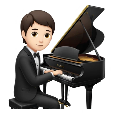 a pianist is playing the piano sticker