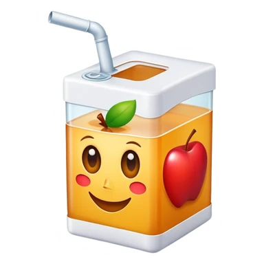 Apple juice box sticker
