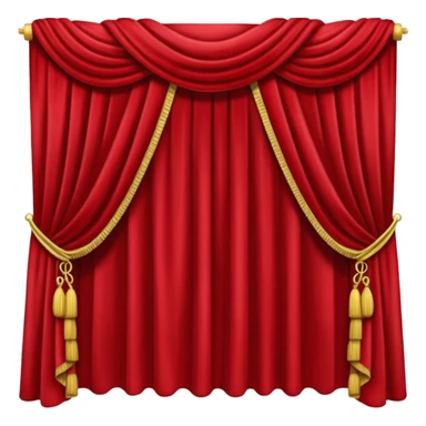 Simple red curtains  sticker