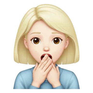 Crossed Hands on throat with tounge out sticker