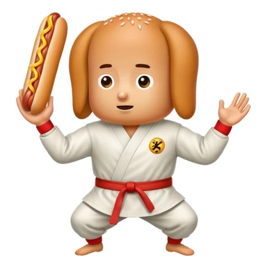 A hotdog doing kung fu sticker
