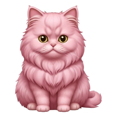 pink persian cat sticker