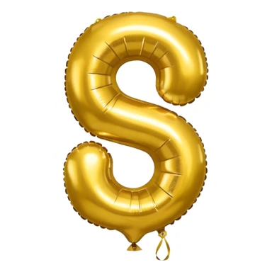 Gold foil number 24 ballons  sticker