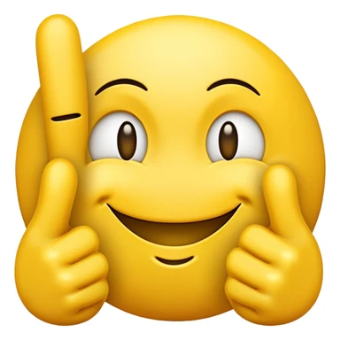 Smiley face with two middle fingers either side  sticker