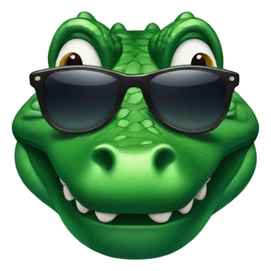 Alligator with sunglasses  sticker