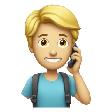 UN CHICO HABLANDO POR CELULAR sticker