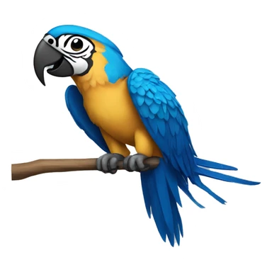macaw blue and gold sticker