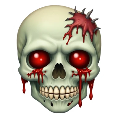Rotting corpse zombie demons in the style of your bleeding skull art sticker