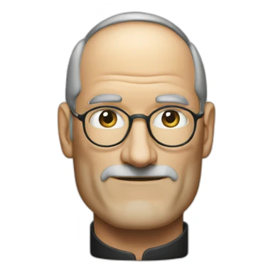 large wide steve jobs steaming sticker