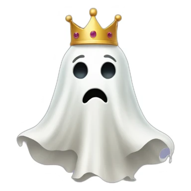 Ghost with a crown sticker
