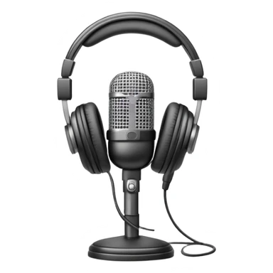 generate realistic detailed podcast in 3d style sticker