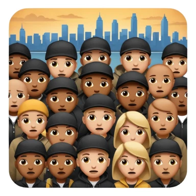 make a French urban rap emoji pack mixing city elements, emotional tension, dim street lighting and expressive faces to reflect lyrical depth sticker