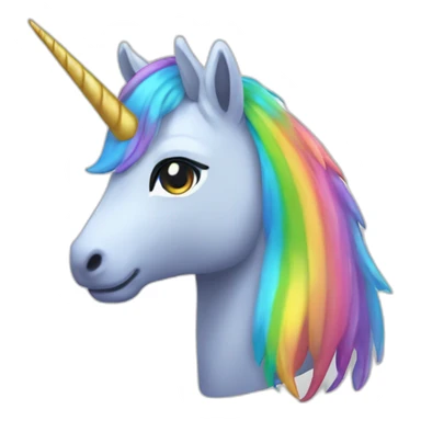 Licorne pet arc en ciel sticker