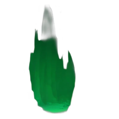 stalagmites in a green lit cave sticker