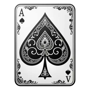 Ace of Spades for stage magic sticker