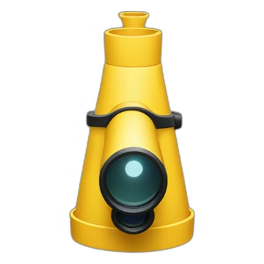 A yellow emoji looking something through binoculars  sticker