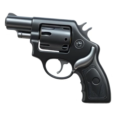 Black heart with a gun sticker