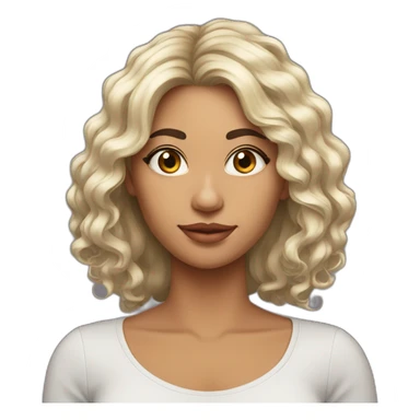 mulher morena de cabelo cumprido sticker