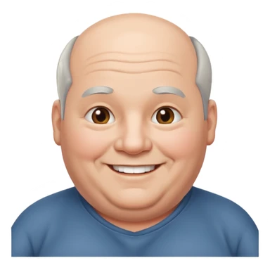 obése avec des cheveux gris calvitie sticker