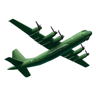 Dark green C-130 plane sticker