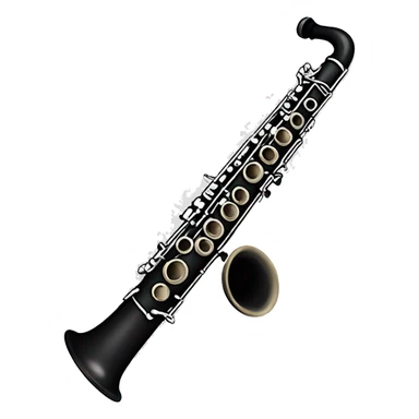 Clarinet with a white bow sticker