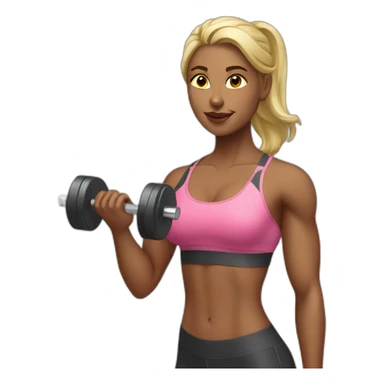 sensual-gym-woman-holding-weight sticker
