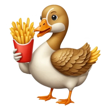 GOOSE HOLDING FRENCH FRIES sticker