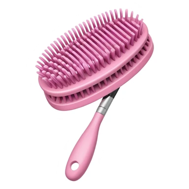 light pink hairbrush apple emoji style variation 2 sticker