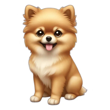 Pomeranian puppy full body sticker