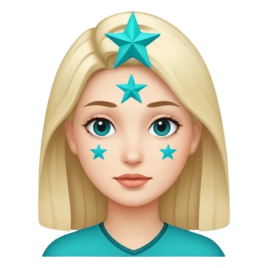 Teal star with alana sticker