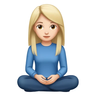 Mulher de cabelo liso sentada sticker