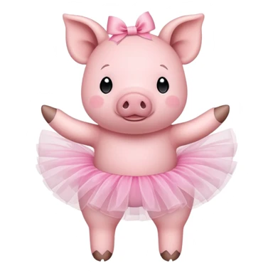 pig stuffed animal wearing a tutu sticker