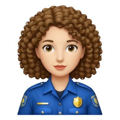 chica policia,con rulos sticker
