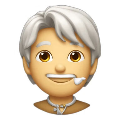 Évoli qui tient un coeur dans sa bouche sticker