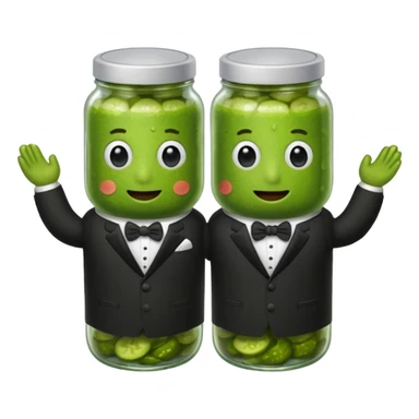 2 pickles getting married sticker