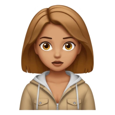 pretty long hair girl middle parted, amazed, good clothes, tanned, baddie, RELLY PREETY, BADDIE, DRESSED AS A BADDIE, LIGHT BROWN HAIR sticker