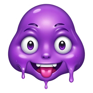 Lustful purple goo face for  sticker
