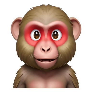 Cinematic Realistic Cute Baboon Portrait Emoji, Head tilted playfully and inquisitively, featuring a compact, sturdy build with a distinctly textured, expressive face characterized by bright, curious eyes and a subtly softened snout, rendered with realistic earthy detail and natural highlights, high shine, affectionate and spirited, styled with a touch of jungle whimsy, soft glowing outline, capturing the essence of a mischievous yet endearing baboon that appears ready to leap playfully out of the screen! sticker