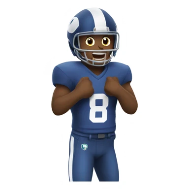 Football player putting seatbelt on sticker