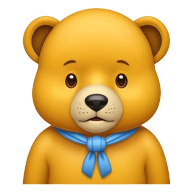 Oso tierno con lazo coquete en el cuello sticker